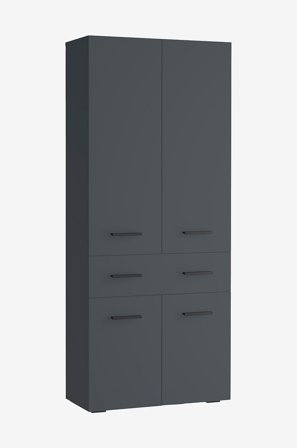 Loft24 - Malika Badeværelseskabinet i stor størrelse med 4 døre 1 skuffe - Grå - Badeværelsesmøbler - Fra Homeroom