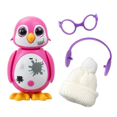 Silverlit Rescue Mini Penguin – Interaktiv Minipingvin med Lys, Lyd og Ordrepetisjon - Rosa