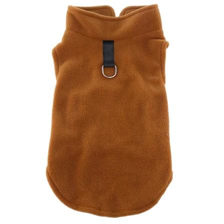 Ensfarvet varm hundetrøje Ensfarvet vest Tøjtype Hund varm struktur Fleece kæledyrs tøj Kattejakke Coffee S