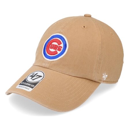 47 Brand - MLB Brun unconstructed Kasket - Chicago Cubs MLB Clean Up Camel Dad Cap @ Hatstore