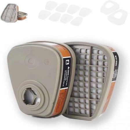 Organisk dampfilterpatron, højkvalitets aktiveret kulstofkerne med støvtæt design, kompatibel med 3M 6200 åndedrætsværn, bredt udvalg af