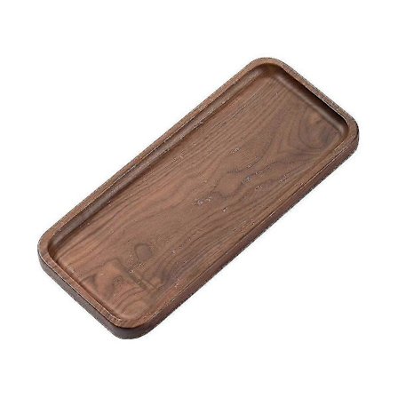Valnøtt Serveringsbrett Massivt Tre Lite Brett Rektangulært Fat Baderomsbrett Middagsbrett Tebrett Kaff WWP