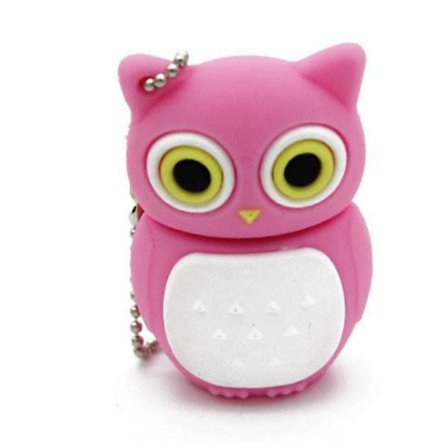 2.0 Rosa Ugle Fugl 64GB USB Ekstern Harddisk Flash Minne Thumb Drive Lagringsenhet Søt Nyhet Minnebrikke U Disk Tegneserie Dyr