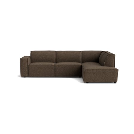 Lyon Ecksofa, rechts, Modesto Braun, zeitloses Design, hochwertige Polsterung, bequemes Ecksofa für Wohnzimmer, 80cm Höhe, modern & elegant
