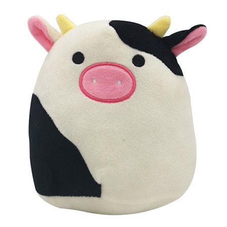 20 cm Squishmallow plysjlekedukke Rødt skjerf Ku W