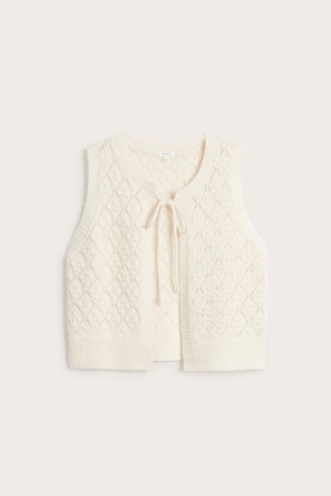 Newbie | Väst i ullmix Newbie Woman | Melerad beige