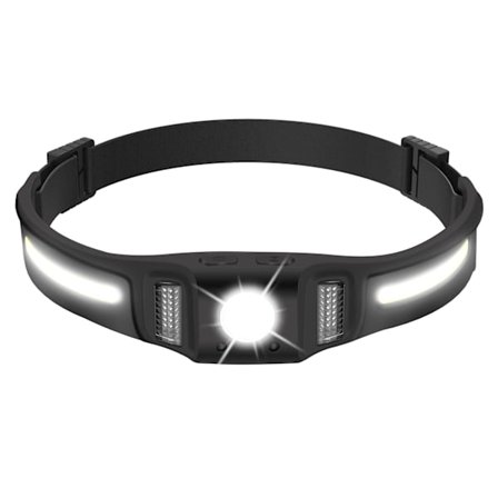 Oppladbar LED-hodelykt Lysstyrke 650 Lumen med Smart Sensor - 10 moduser COB-hodelykt USB-C, 270° bred stråle hodelykt [Energiklasse A+++]