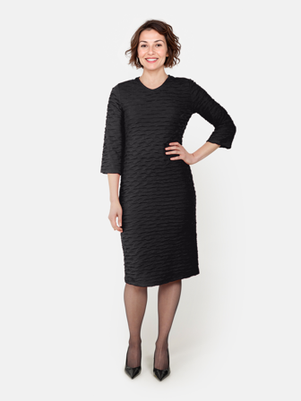 BRANDTEX - Kjole - Sort - 3/4 Ærmer