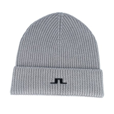 J.Lindeberg - Joaquim Merino Beanie Light Grey Melange Cuff Cuff Grey Beanie - @ Hatstore