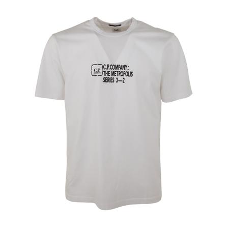 C.p. Company, T-Shirts Wit, Heren, Maat:S