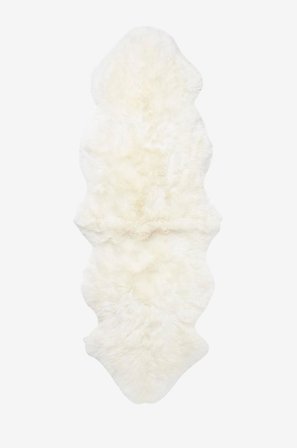 Skinnwille - Lampaantalja Gently Dubbelt - Valkoinen - Taljat & nahkamatot - - Homeroom