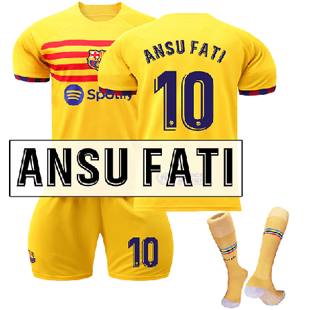 22/23 Ny sesong Borte(3) F.C. Barcelona ANSU FATI Nr 10 Barn Jersey-pakke Barn-28