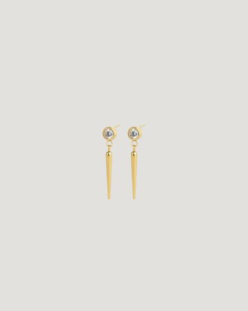 Timi of Sweden Bim - Crystal Spike Earrings Guldig Smycken Tjej - Kids Brand Store