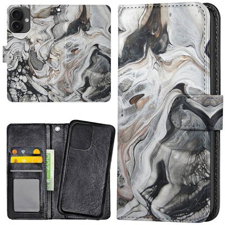 iPhone 16 - Plånboksfodral/Skal Marmor