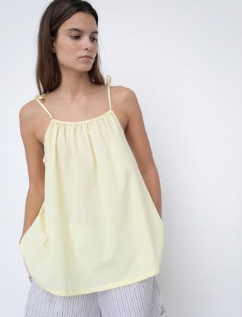 STUDIO FEDER Sia Top - Poplin - Yellow - L