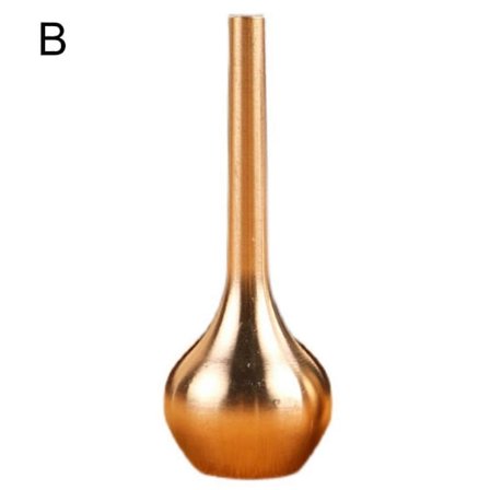 Blomvas Borstad Smal Hals Koppar Vintage Koncis Kruka för Vardagsrum