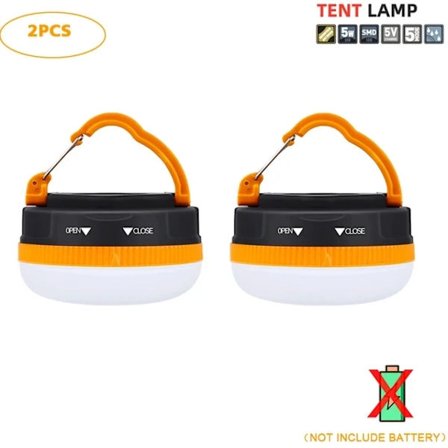 Bärbar LED Campinglampa Använder 3*AAA Batterier 5 Lägen Belysning Tältlampa Utomhus Vattentät Camping Vandring Nattlykta