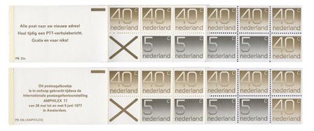 Holland 1976-1977 - Frimærkehæfte NVPH PB 23a-b - Postfrisk