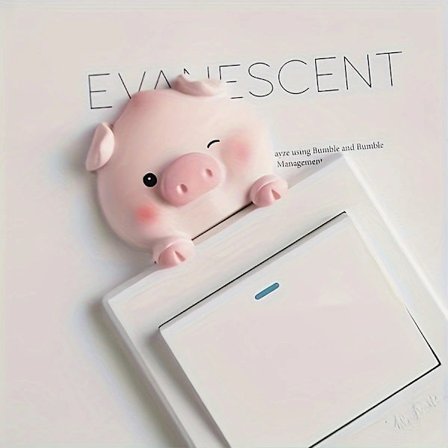 1 st Grissvälsignelse Klistermärke, Söt Gris Harts Hantverk Väggdekal för Strömbrytare och Uttag, Trendig Rumsdekor 1 st Bank