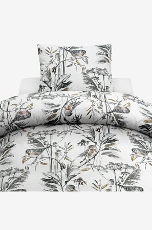 Borganäs of Sweden - Pussilakanasetti Eternity, 2 osaa - Valkoinen - Pussilakanasetit - 150X210 - - Homeroom