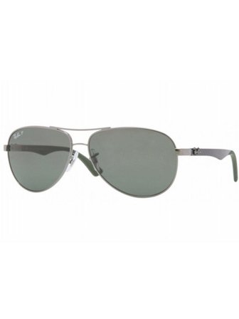 Ray Ban Tech Men's Sunglasses with a frame made of metal in grey and crystal lenses in grey polarized