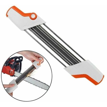 2-in-1 viilateline moottorisahan ketjulle 0,325 Ø 4,8 mm - Valkoinen..DEBUNS