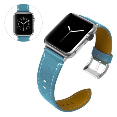 Apple Watch Series 5 / 4 44mm classic genuine leather watch band - Dark Blue