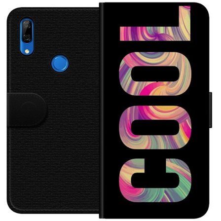 Yhteensopiva Lompakkokotelo Huawei Huawei P Smart Z Nykytaiteellinen typografia taiteilu sanaa LOVE nestemäisissä sateenkaariväreissä mustaa taust