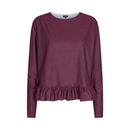 Liberté Top Frill T-shirt LS Lilla, Dame, Størrelse: M/L
