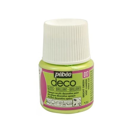 Akrylmaling - Pébéo - P.BO Déco - Lysegrøn - Blank - 45ml