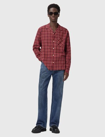 AllSaints Felix Ls Shirt - Red - M