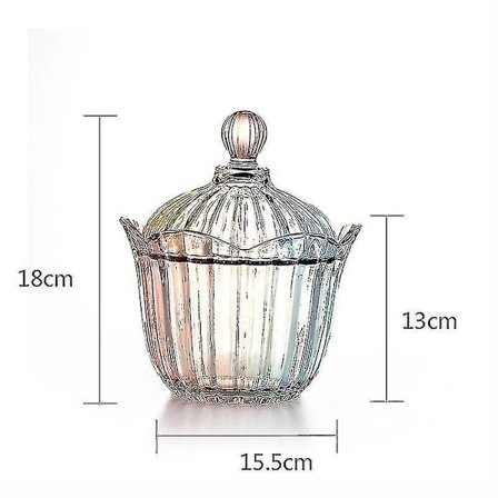 Vintage Farvede Glas Krukker Og Låg Gennemsigtige Opbevaringstanke Hjem Køkken Bordindretning, slik Krukker Friske Dåser