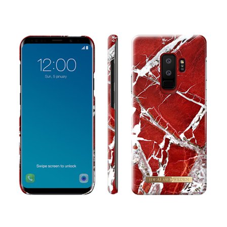 iDeal Of Sweden Samsung Galaxy S9 Plus - SCARLET RED MARBLE
