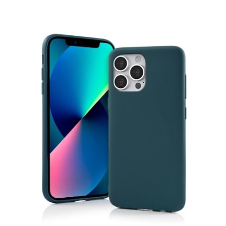 iphone 14 plus silikon fodral mörkgrön