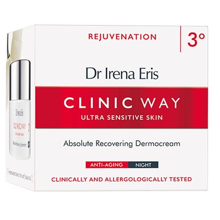 Dr. Irena Eris Clinic Way 3 Absolute Recovering Dermocream 50 ml, Skincare, Ansigtspleje, Natcreme