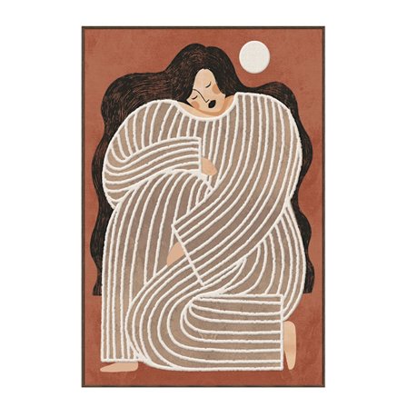 Lærredsvægkunst med ramme – Terrakotta, 80x120 cm