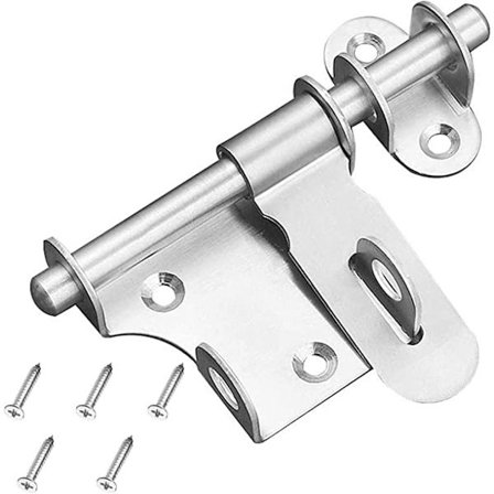 Skydedørslås Bolt Latch Fortykket Rustfrit Stål Solid Du