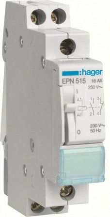 Hager EPN515 Impulsrelé 1 lukket, 1 åpen, 230 V, Elfordeling & strømforsyning