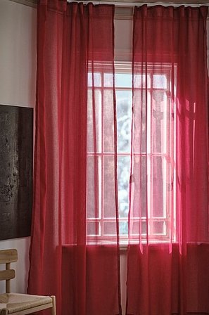 Jotex - Voile-gardine Im 2er-pack rot - CORINNE - Kaufe Multifunktionsgardinen bei Jotex