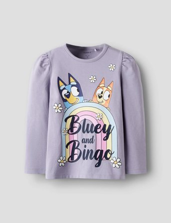 name it Nmfjessie Bluey Ls Top Box Noos Sky - Purple - 98