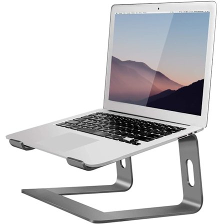 Ergonomisk Aluminium Laptop Stand - Stabil Ventileret Bordholder til 10-17" Laptops