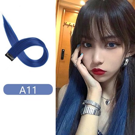 60 cm hårforlengelsesklemme i hårstykke Langt rett hengende øre