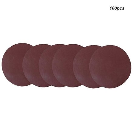 Skive Sandpapir 5 Tommer 125mm 100 Stk Runde Slibepapir til Polering Slibning 320 Korn