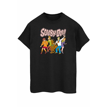Scooby Doo Dam/Damer Klassisk Grupp Bomull Pojkvän T-shirt