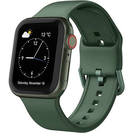 Apple Watch-armband i mjukt silikon, sportarmband, ersättningsarmband, lämplig för hela Iwatch-serien (Clover 38/40/41 mm)