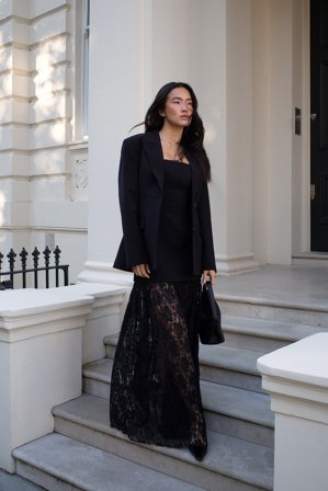 NA-KD bandeau Skaterkleid aus Spitze - Trägerlose Kleider - Schwarz - EU 42