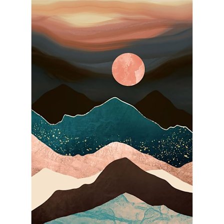 Diamantmålning bergskit, diamantkonstkit för vuxna, diamant rou