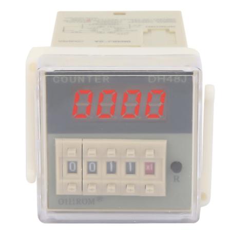 O111rom Dh48j-8a LCD Digital Elektronisk 8-Pinner Tellerforsinkelsesrelé 0-999900 (24VAC/DC)