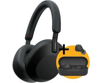WH-1000XM5 - Black + WF-C510 Black - Sony WH-1000XM5-hörlurar med WF-C510 utan extra kostnad