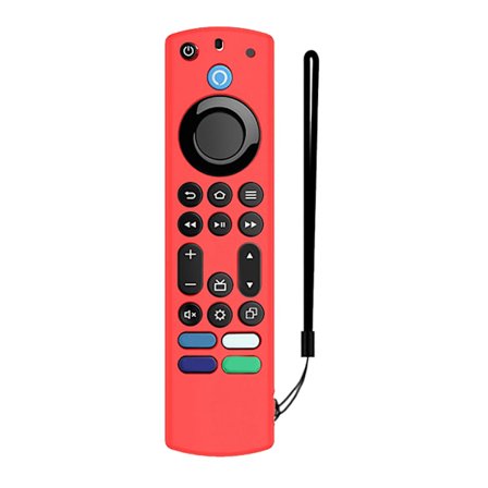 Fjernbetjening til etui-erstatning til TV-stick til Alexa Voice Remote Sleeve Fjernbetjening Silikone til etui med snor
